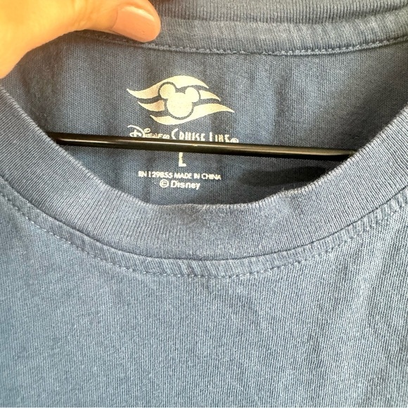 Disney Cruise Line Women's Large Donald Duck Shape up Graphic T-shirt Boho Blue - Picture 6 of 11